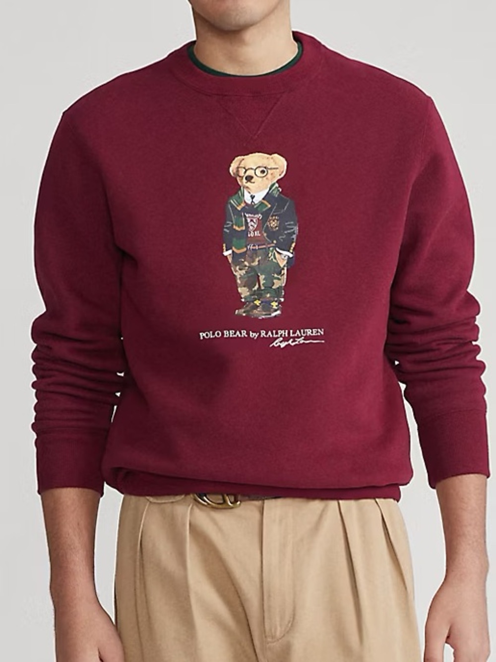 Polo Ralph Lauren Polo Bear Burgundy Sweatshirt Boys L 14-16 Women’s Small